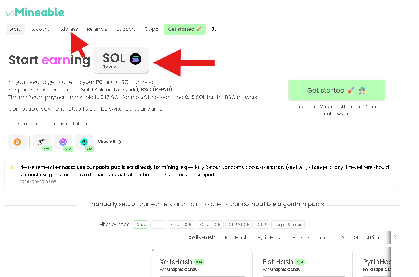 Mining SolXEN Through Unmineable - XEN Crypto